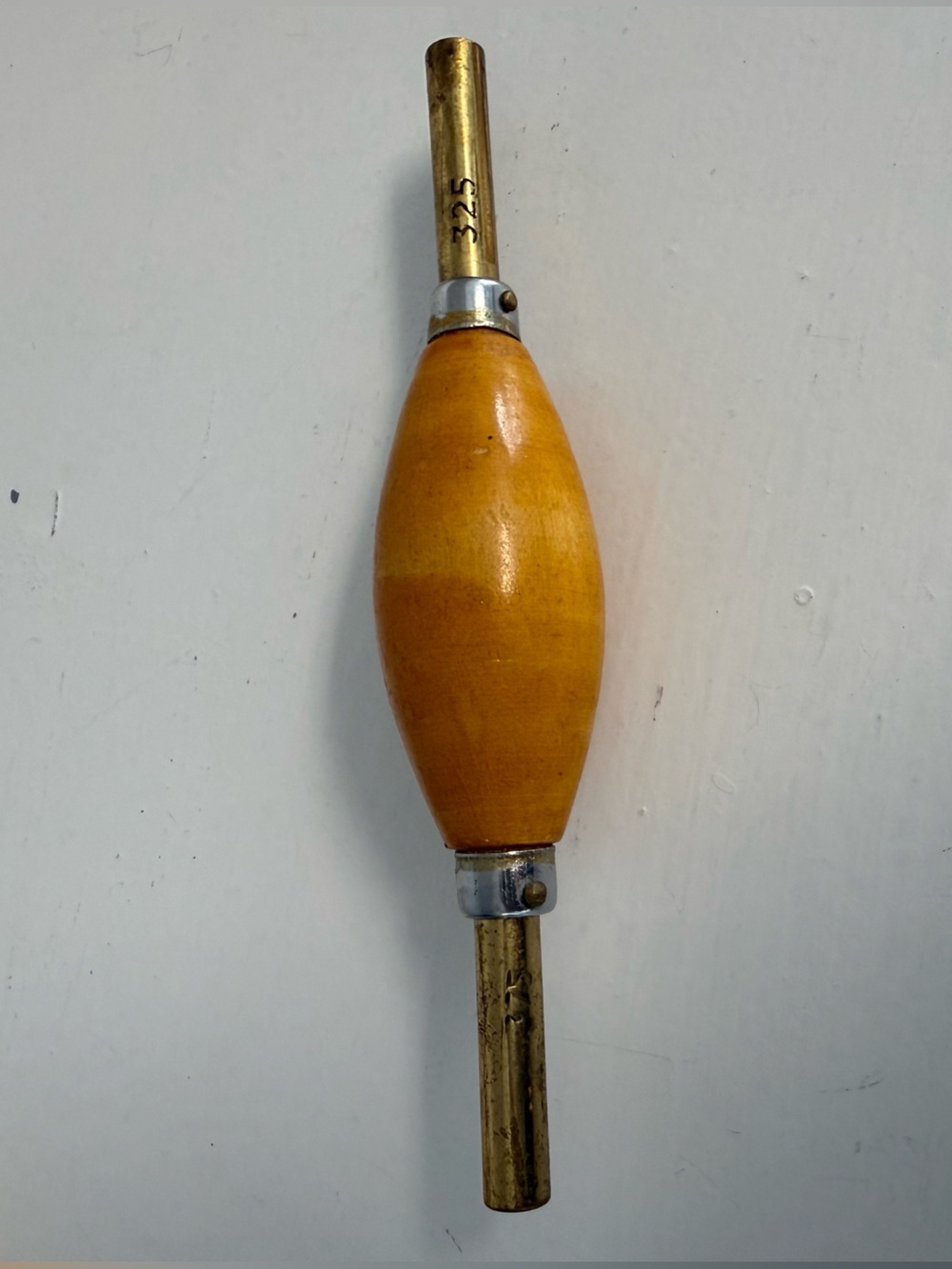 Vintage Clock Winder Key Double Ended 325 / 375 Wood Handle PM India
